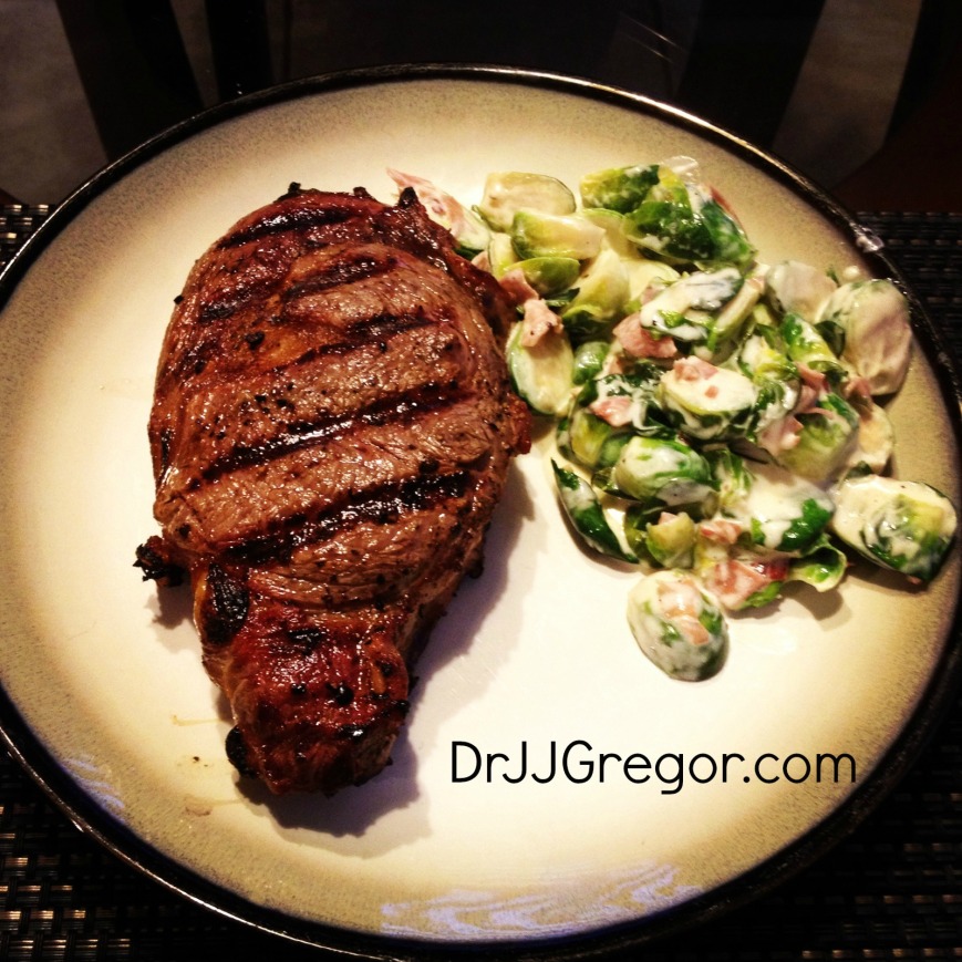 Grass Fed Ribeye & Brussels Sprouts